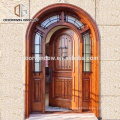 Custom size entry french doors solid wood front door with glass